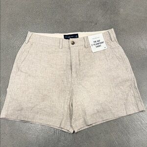 Abercrombie & Fitch Men's Light Tan Athletic Shorts